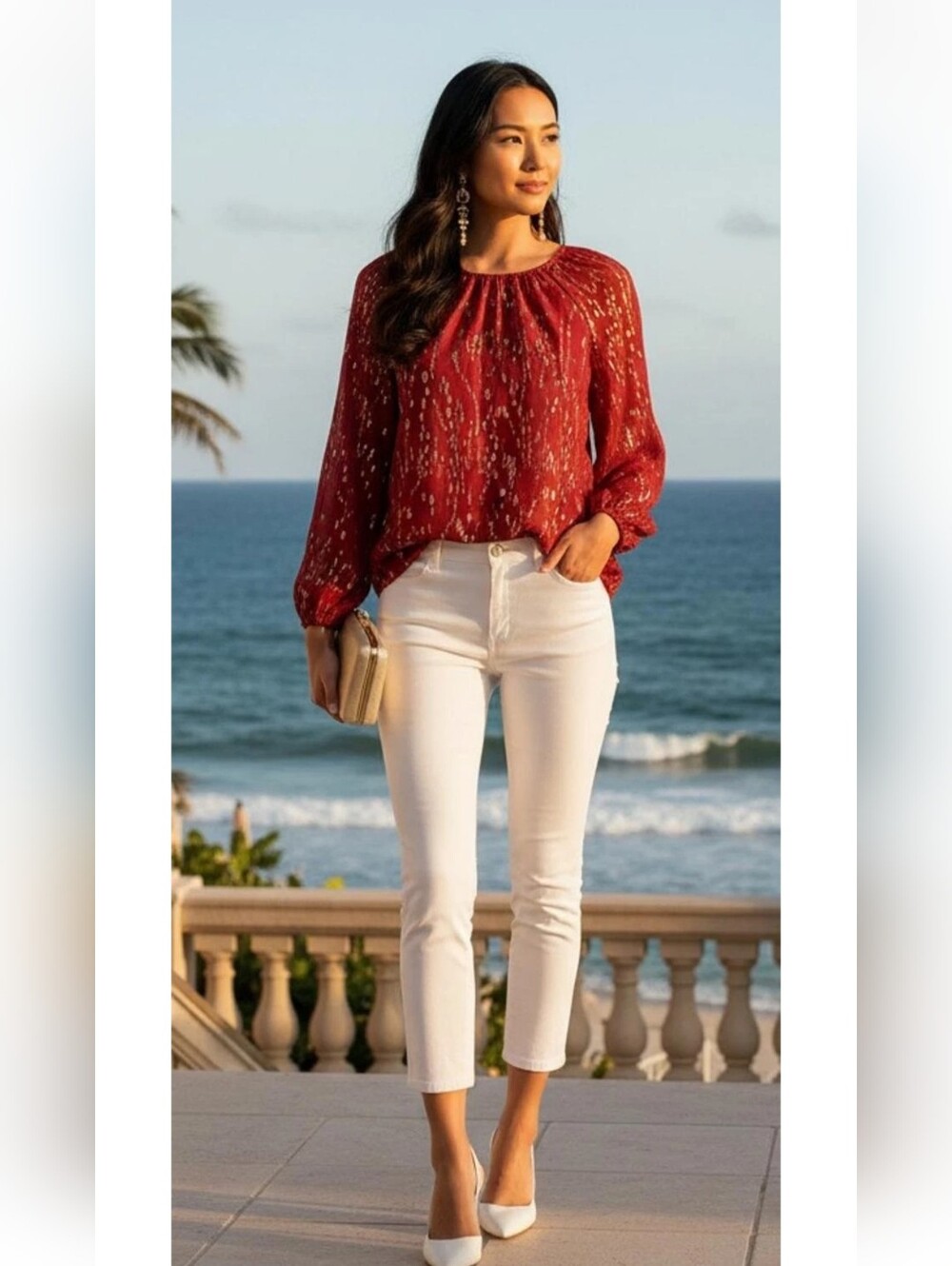 Lilly Pulitzer Noraleen Silk Top Nalbec Red Sz S New Nwt